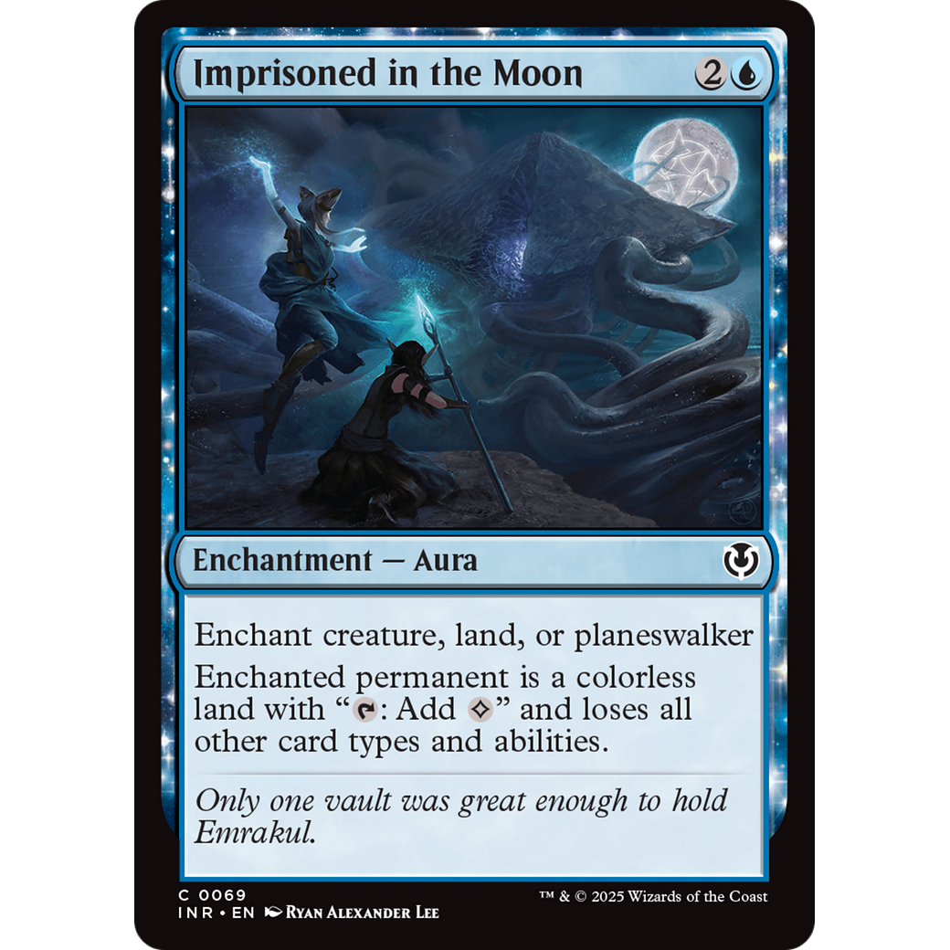Imprisoned in the Moon (INR-069) - Innistrad Remastered: (enchantment) Foil
