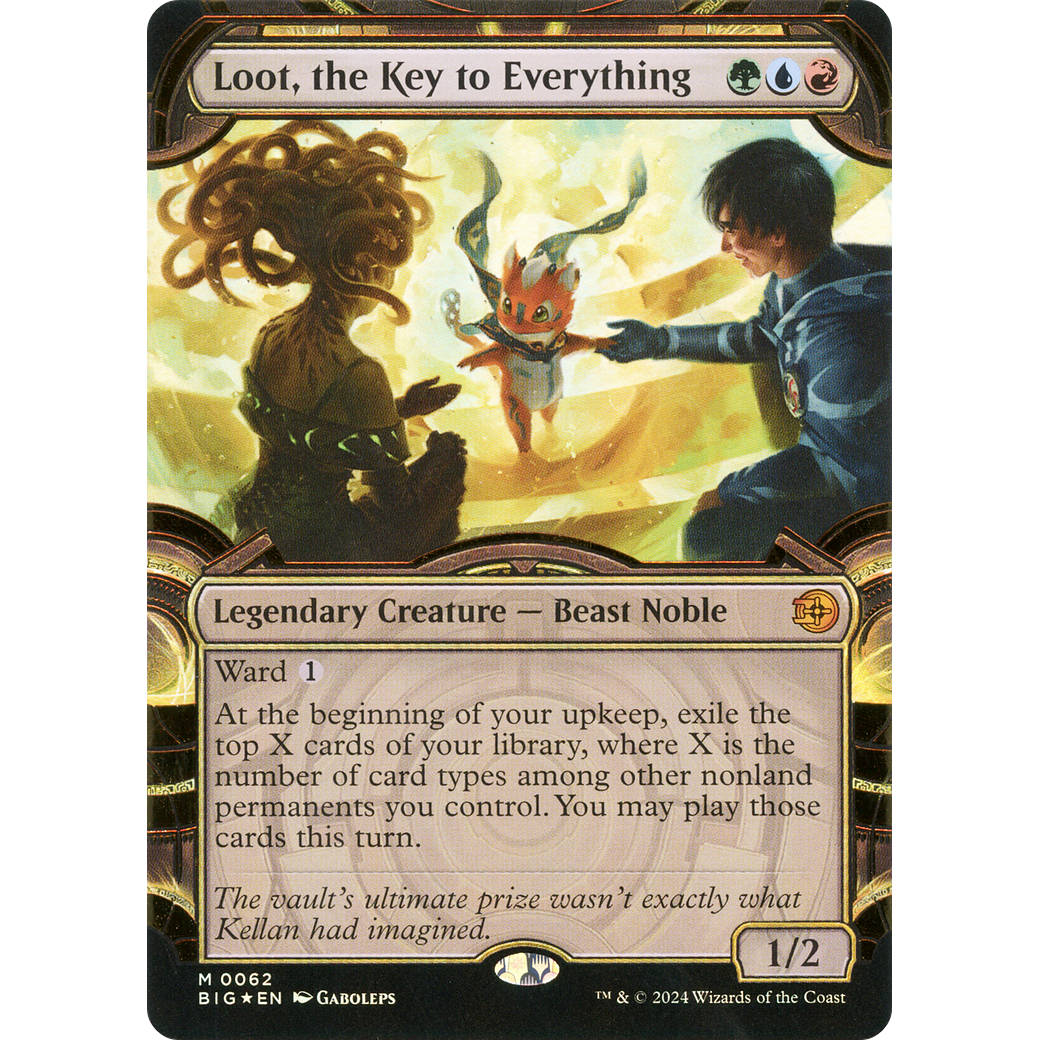 Loot, the Key to Everything (Showcase) (Raised Foil) (BIG-062) - The Big Score: (Showcase) Foil