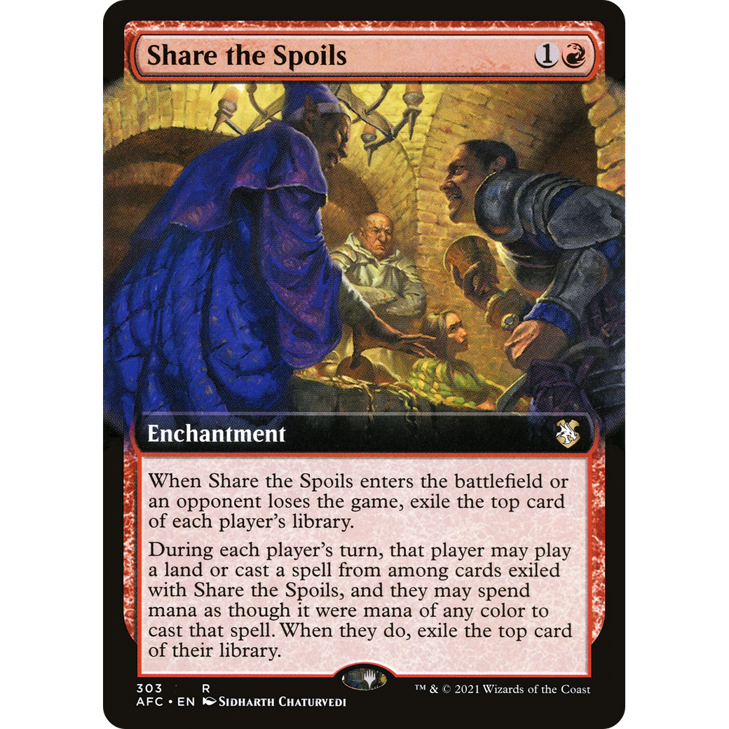 Share the Spoils (Extended Art) (AFC-303) - Forgotten Realms Commander: (Extended Art)