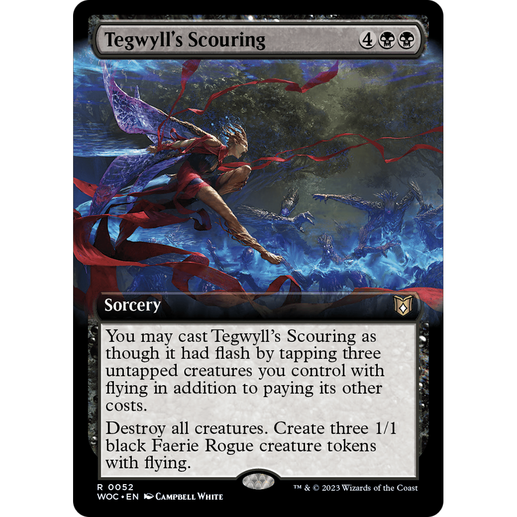 Tegwyll's Scouring (WOC-052) - Wilds of Eldraine Commander: (Extended Art)