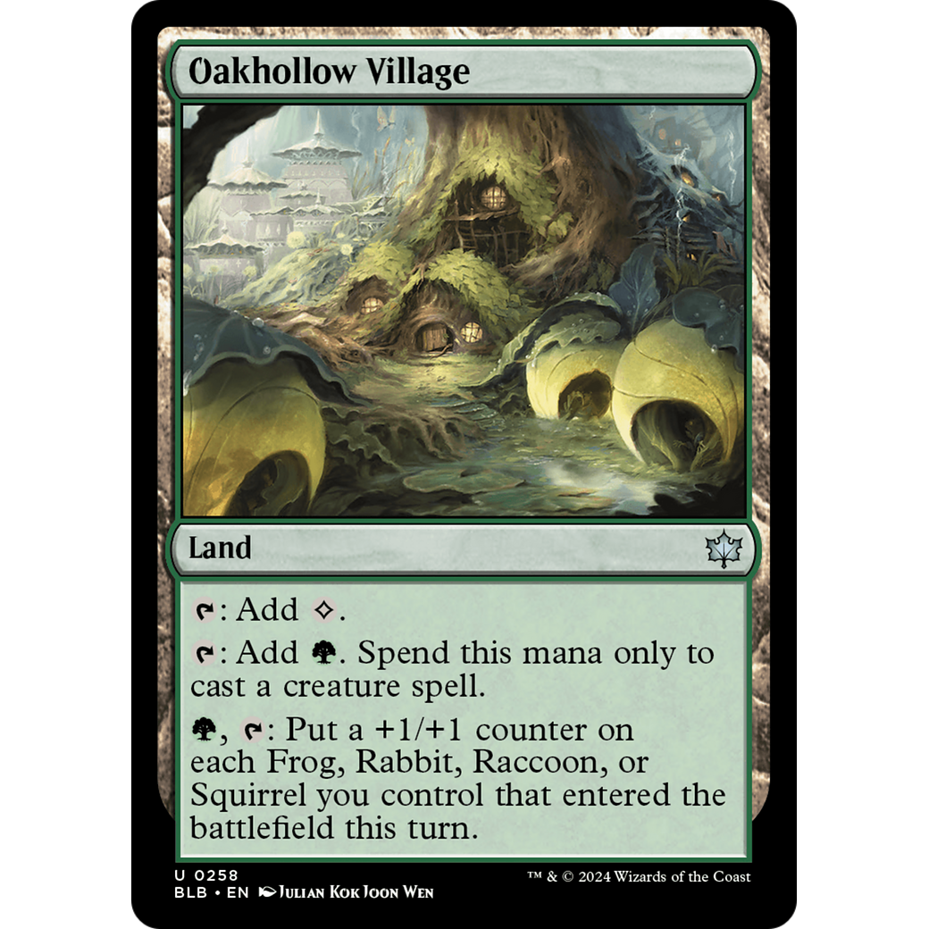 Oakhollow Village (BLB-258) - Bloomburrow Foil