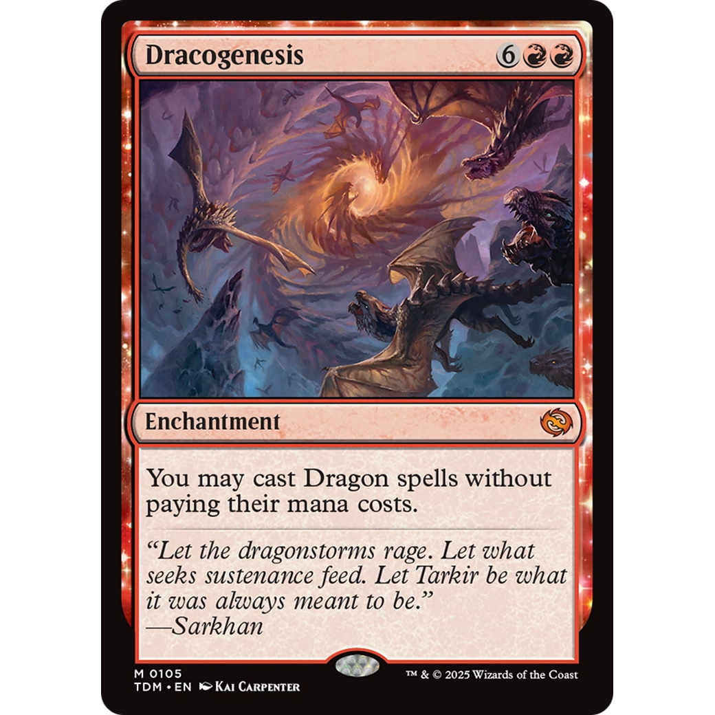 Dracogenesis (TDM-105) - Tarkir: Dragonstorm: (enchantment) Foil