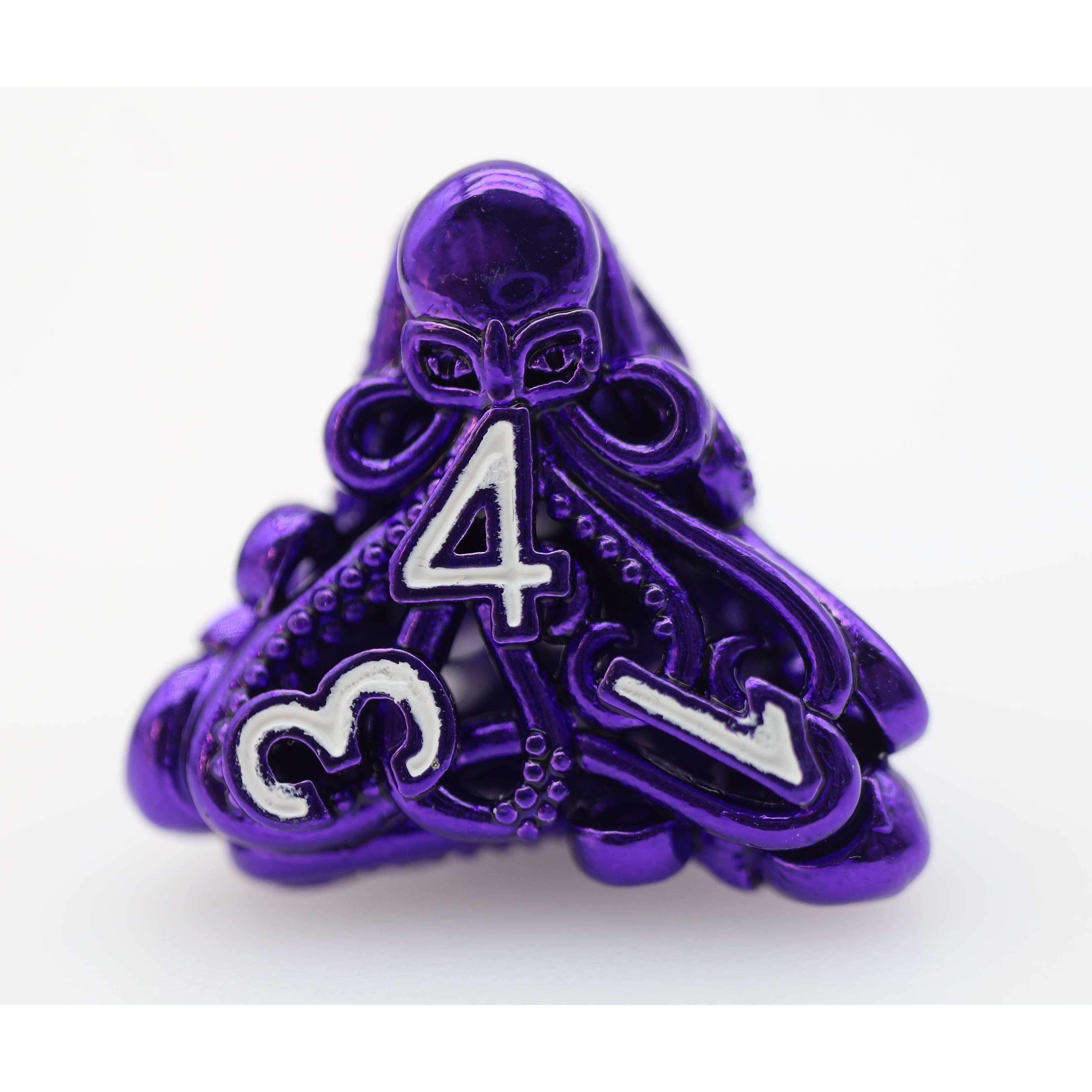 Mind Eater: Electric Purple - Hollow Metal RPG Dice Set