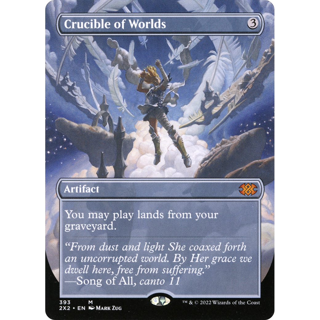Crucible of Worlds (Borderless) (2X2-393) - Double Masters 2022 (Borderless) Foil