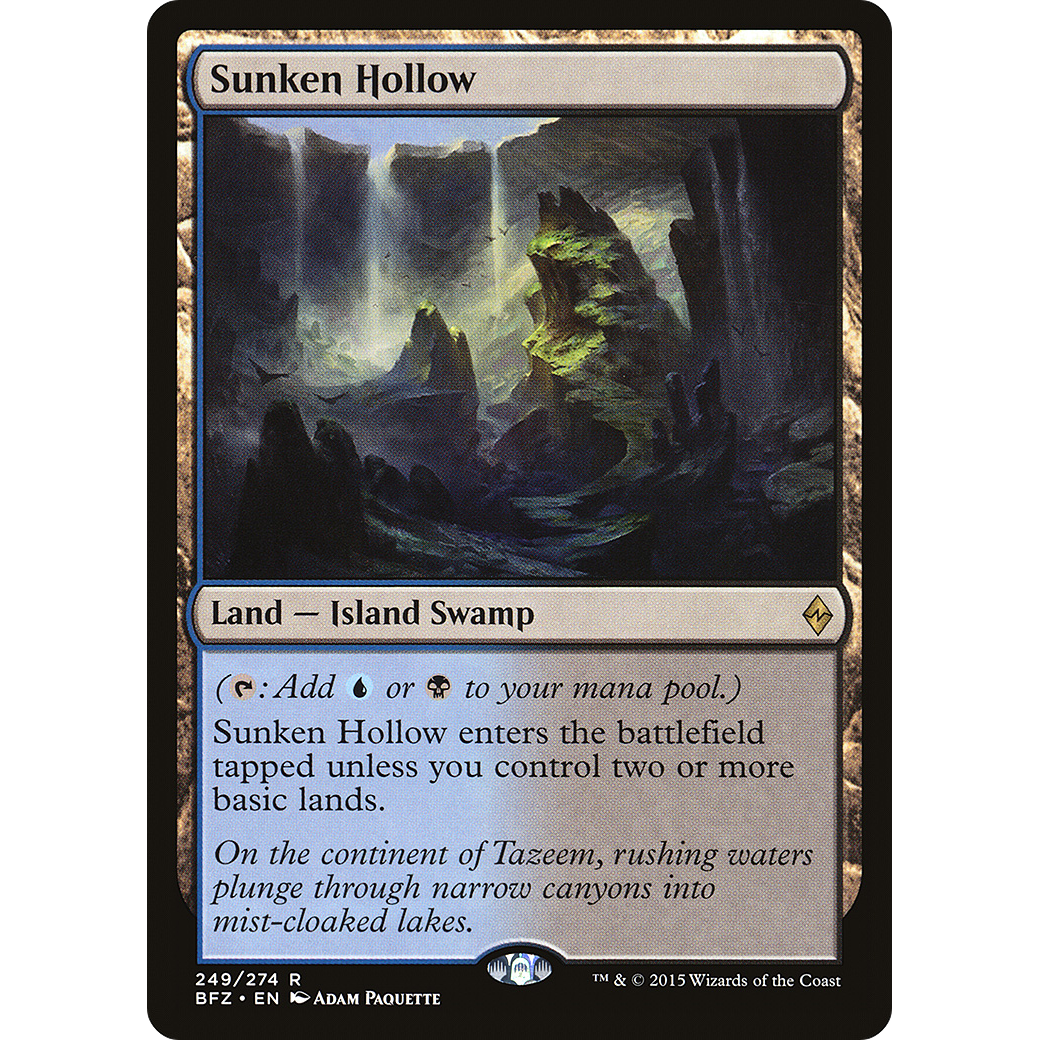 Sunken Hollow (BFZ-249) - Battle for Zendikar Foil