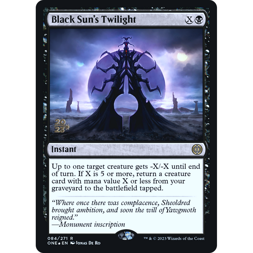 Black Sun's Twilight (PRE-84S) - Phyrexia: All Will Be One Promos Foil