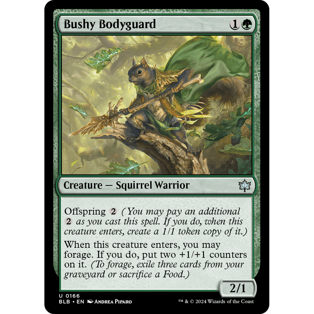 Bushy Bodyguard (BLB-166) - Bloomburrow Foil