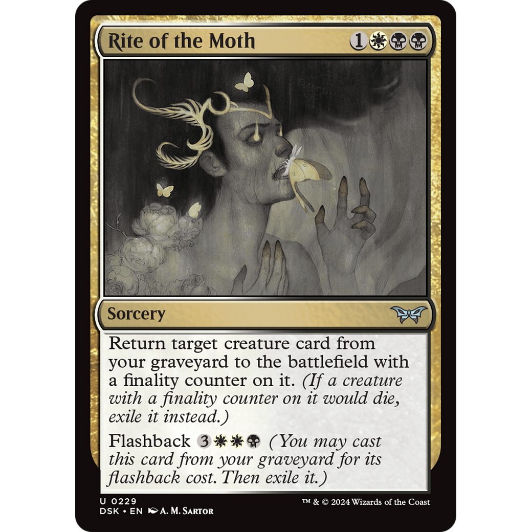 Rite of the Moth (DSK-229) - Duskmourn: House of Horror Foil