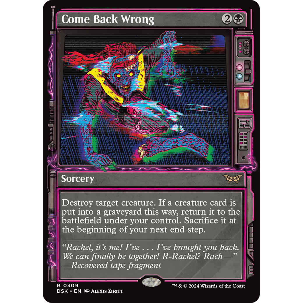 Come Back Wrong (DSK-309) - Duskmourn: House of Horror: (Showcase) Foil