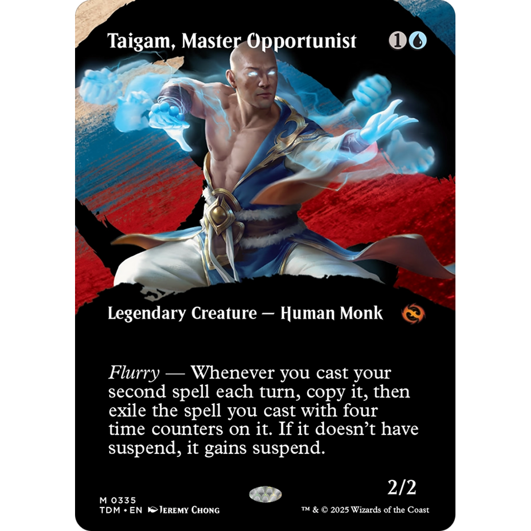Taigam, Master Opportunist (TDM-335) - Tarkir: Dragonstorm: (Showcase) (Borderless) Foil