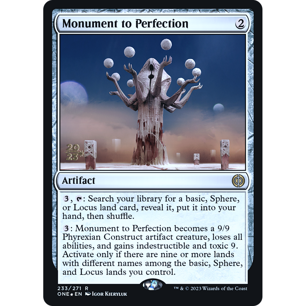 Monument to Perfection (PRE-233S) - Phyrexia: All Will Be One Promos Foil