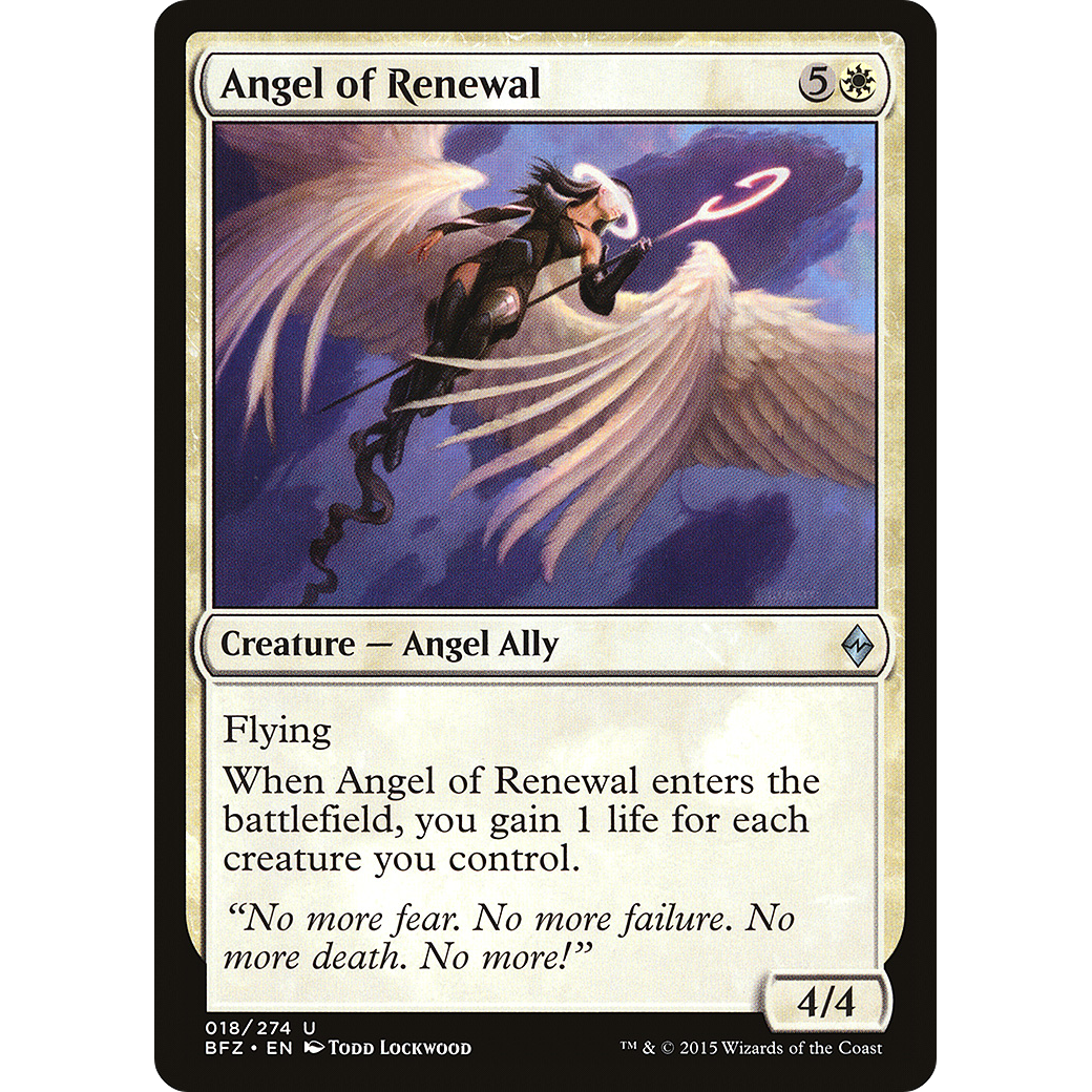 Angel of Renewal (BFZ-018) - Battle for Zendikar