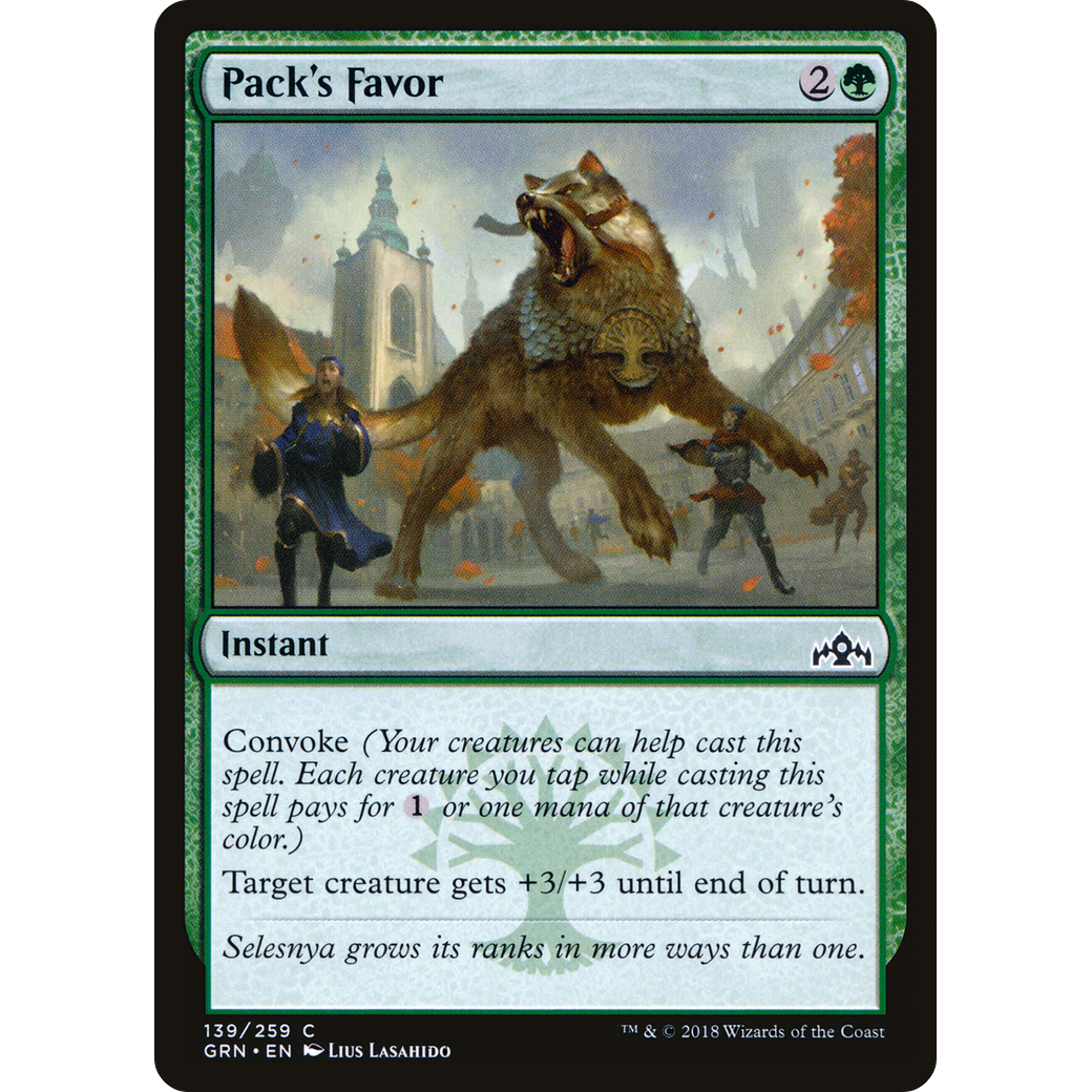 Pack's Favor (GRN-139) - Guilds of Ravnica