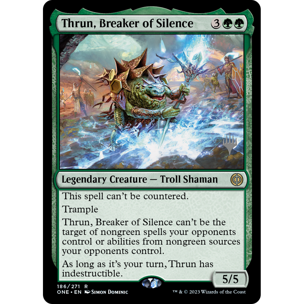 Thrun, Breaker of Silence (PPONE-186P) - Phyrexia: All Will Be One Promos