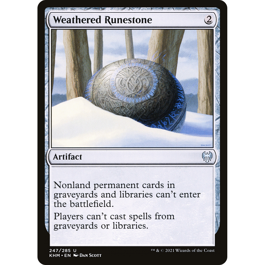 Weathered Runestone (KHM-247) - Kaldheim Foil