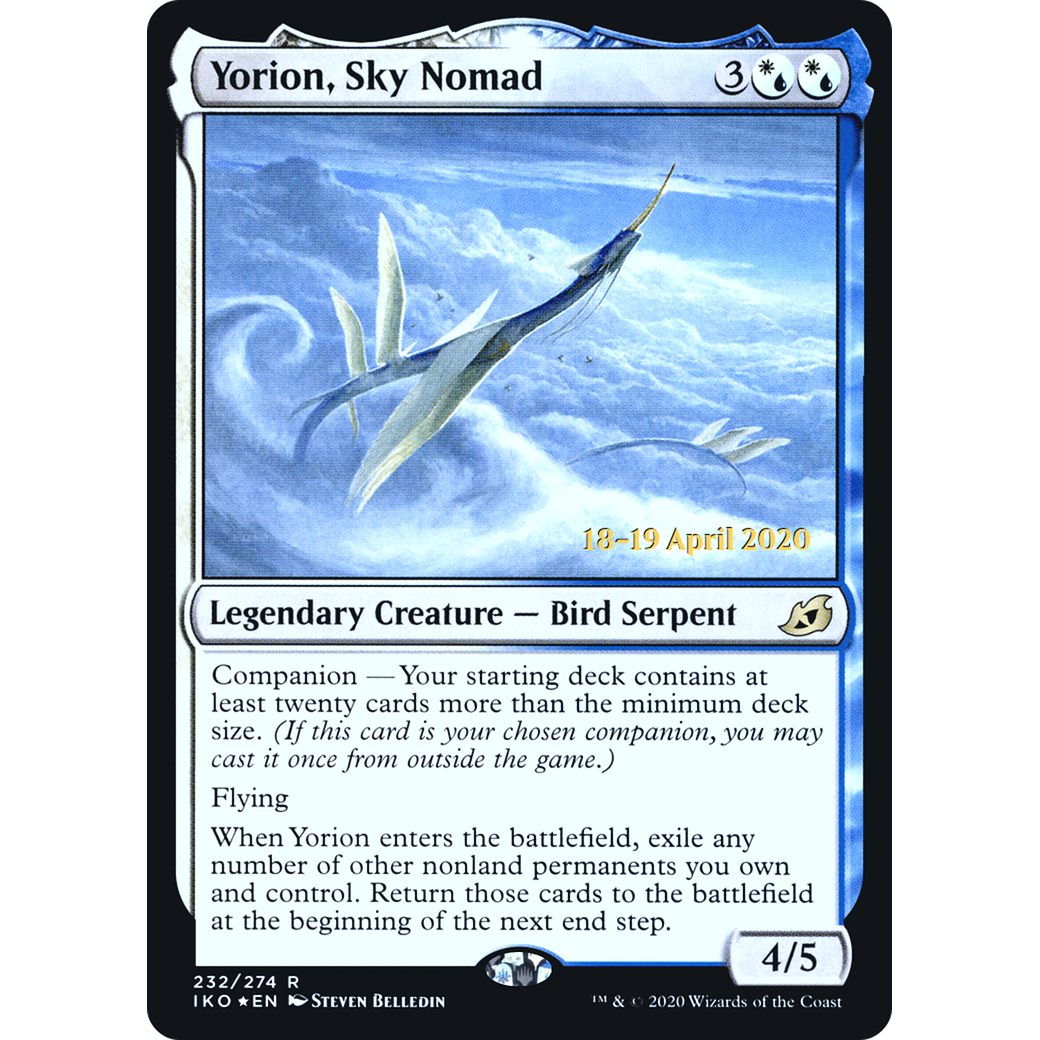 Yorion, Sky Nomad (PRE-232) - Ikoria: Lair of Behemoths Promos: (companion) Foil