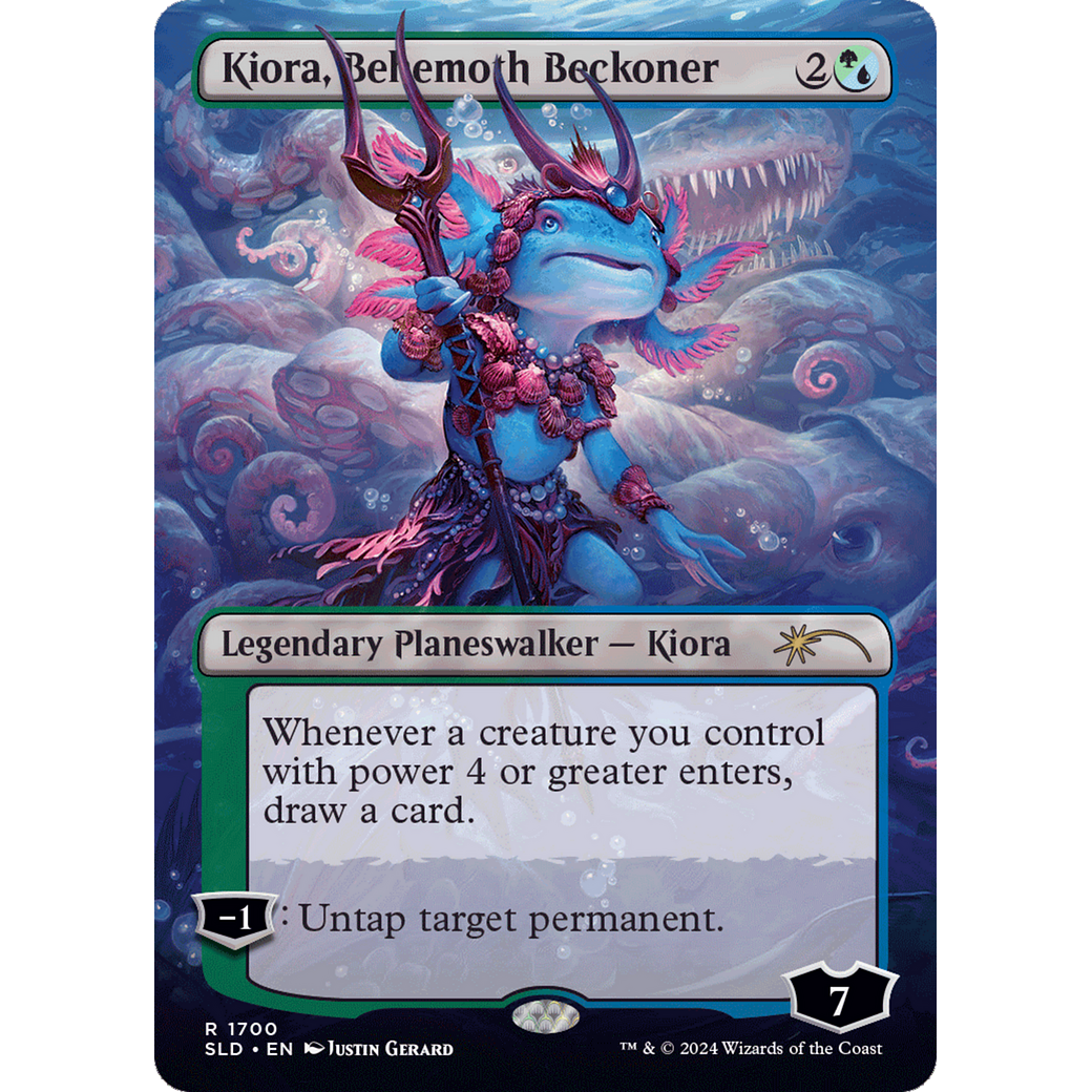 Kiora, Behemoth Beckoner (SLD-1700) - Secret Lair Drop (Borderless)