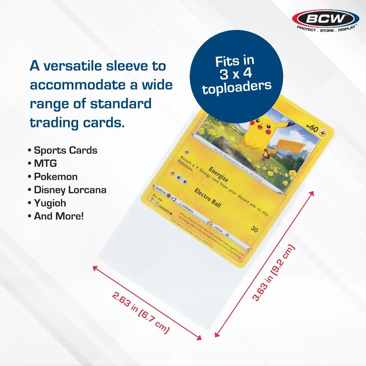 BCW Standard Card Sleeves 2-5/8" x 3-5/8"