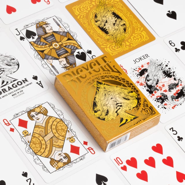 Gold Dragon Playing Cards