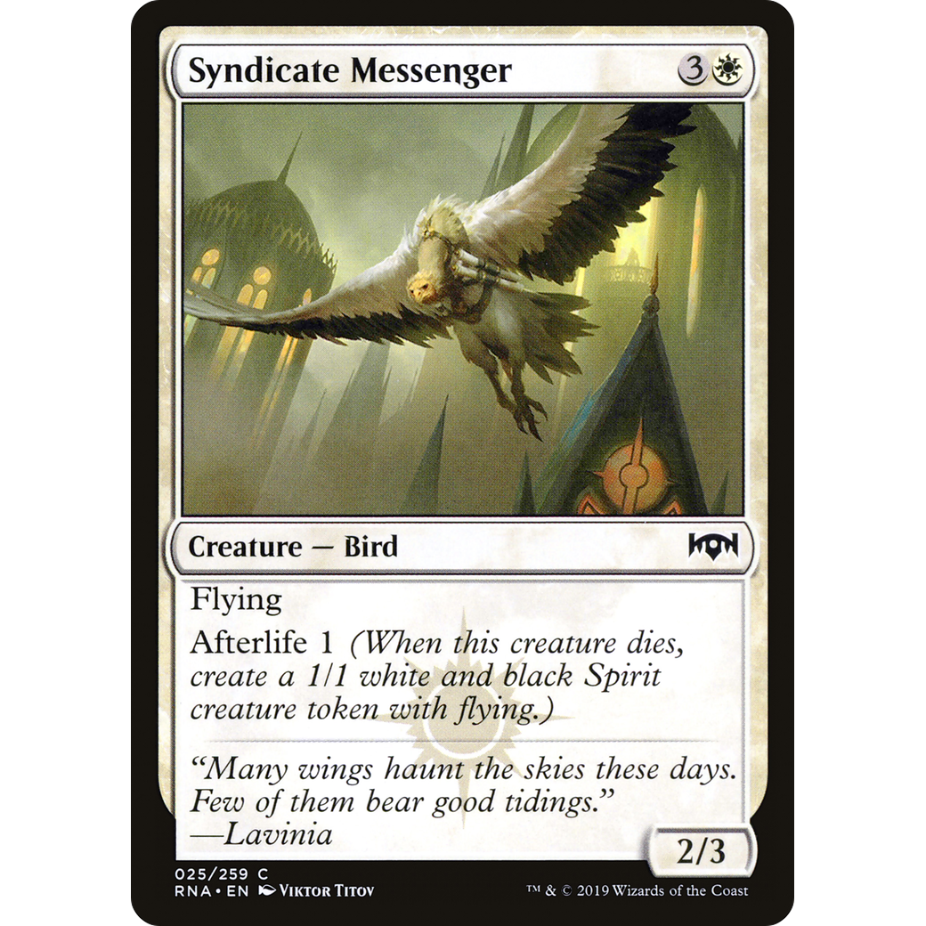 Syndicate Messenger (RNA-025) - Ravnica Allegiance Foil