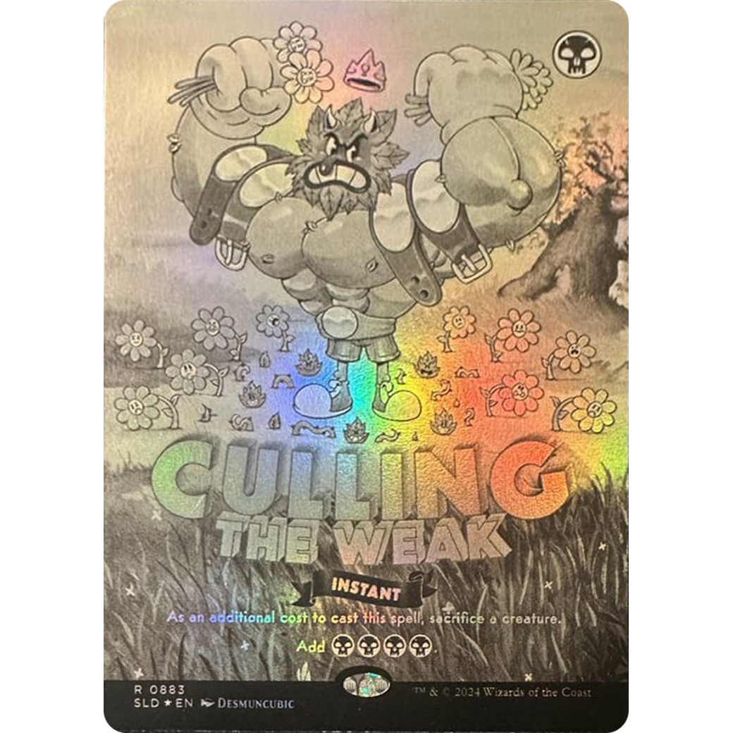 Culling the Weak (Black & White Foil) (SLD-883) - Secret Lair Drop (Borderless) Foil