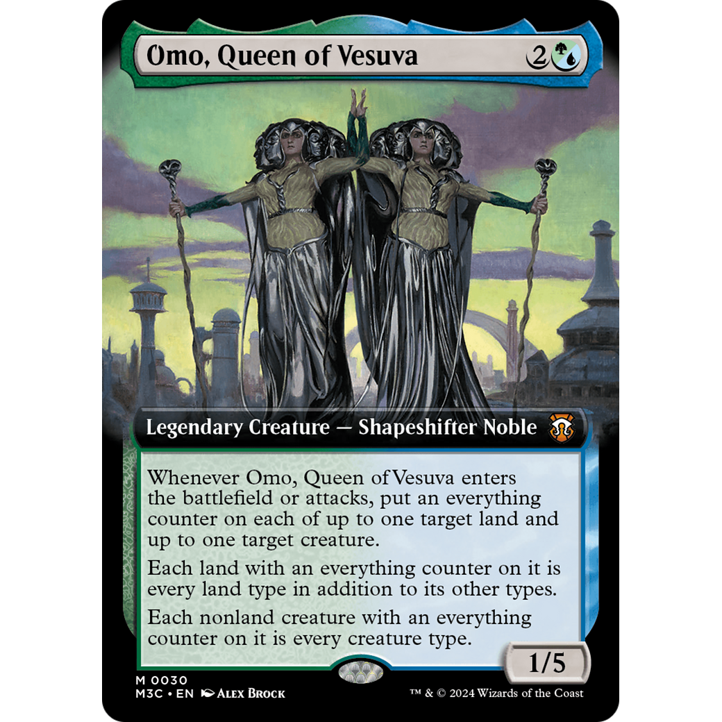 Omo, Queen of Vesuva (M3C-030) - Modern Horizons 3 Commander: (Extended Art) Foil