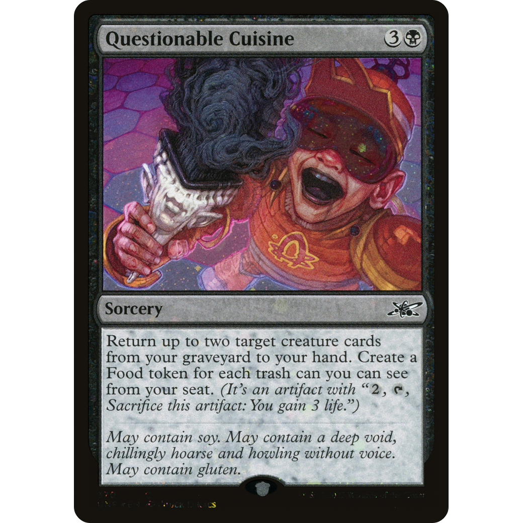 Questionable Cuisine (Galaxy Foil) (UNF-370) - Unfinity Foil