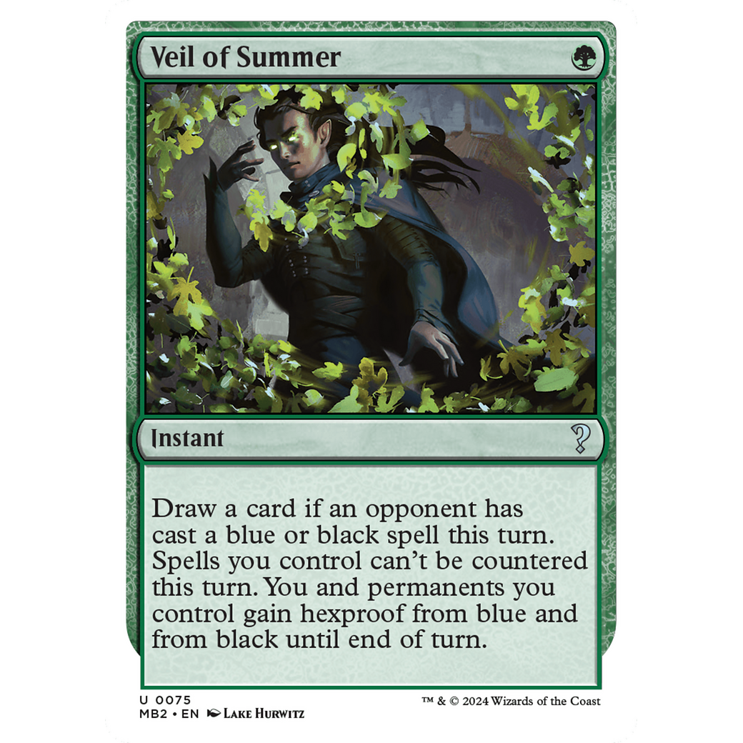 Veil of Summer (White Border) (MB2-075) - Mystery Booster 2
