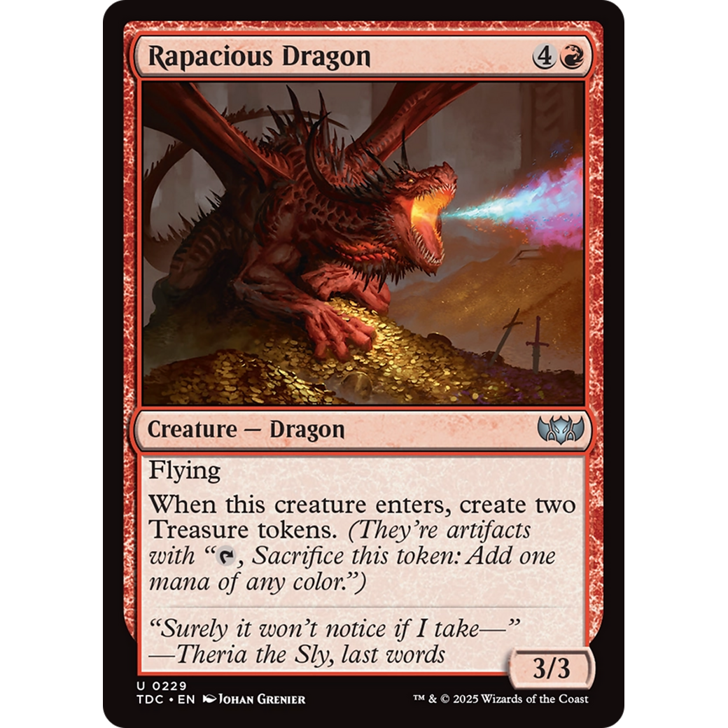 Rapacious Dragon (TDC-229) - Commander: Tarkir: Dragonstorm