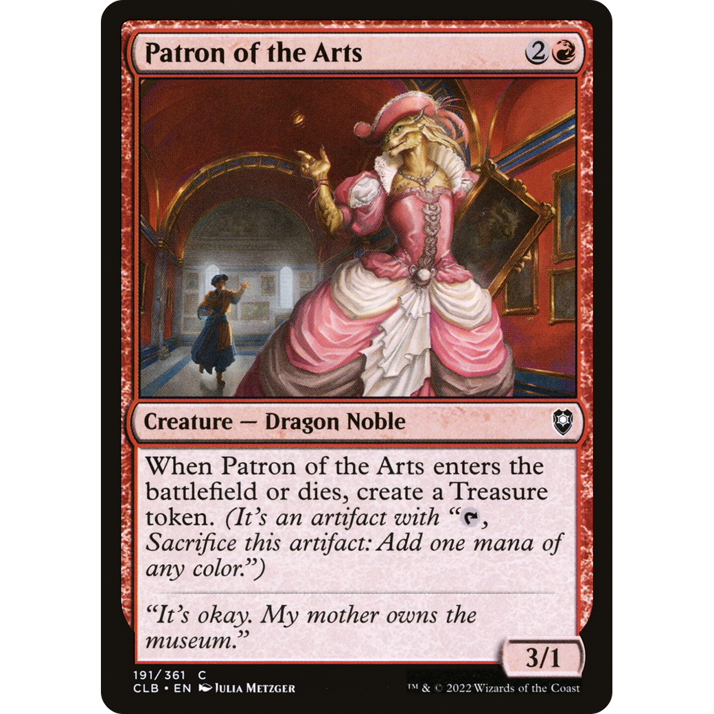 Patron of the Arts (CLB-191) - Commander Legends: Battle for Baldur's Gate Foil