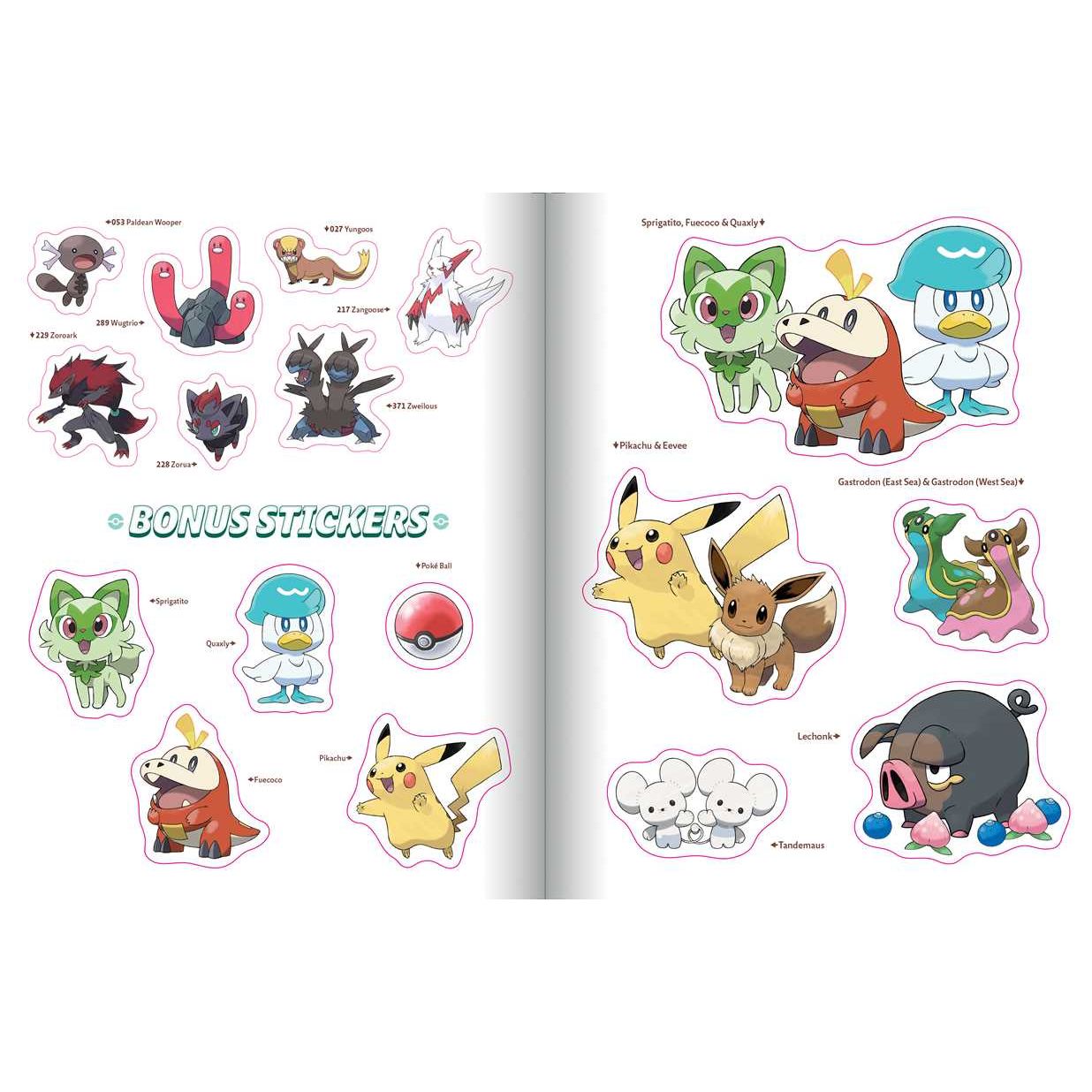 Pokémon The Official Sticker Book Of The Paldea Region  by Pikachu Press: Paperback; 126 pages / English
