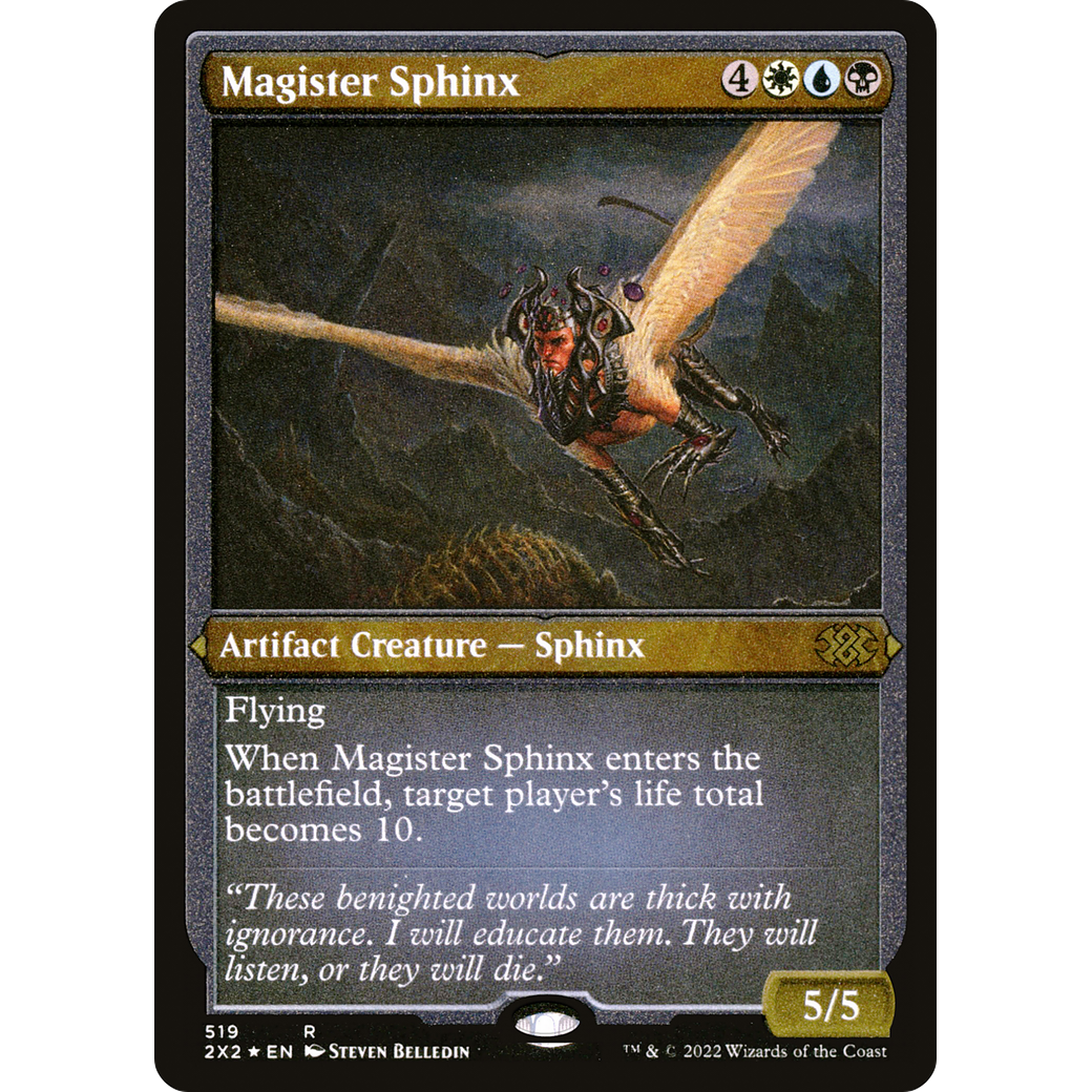 Magister Sphinx (Foil Etched) (2X2-519) - Double Masters 2022 Foil