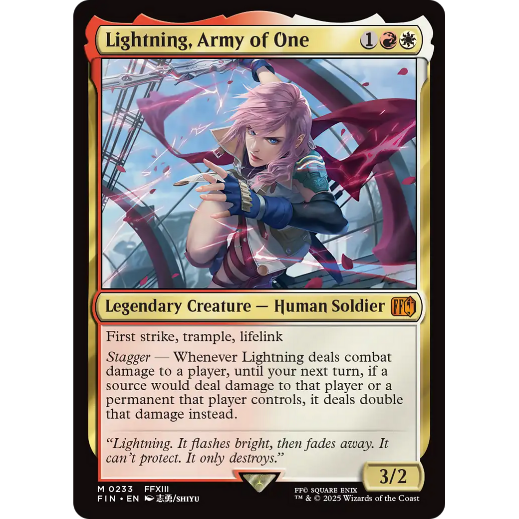 Lightning, Army of One (FIN-233) - FINAL FANTASY Foil