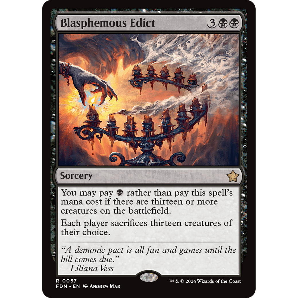 Blasphemous Edict (FDN-057) - Foundations Foil