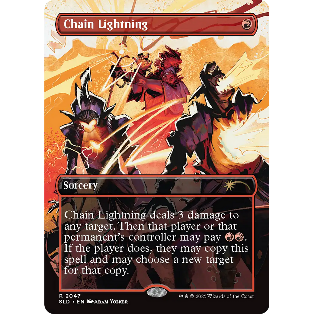 Chain Lightning (2047) (SLD-2047) - Secret Lair Drop (Borderless)