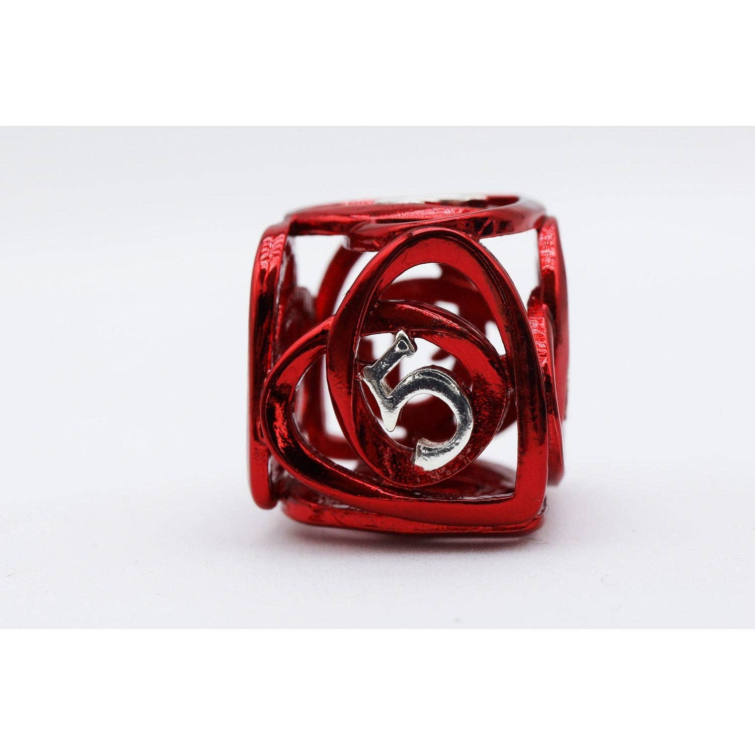 Hollow Hearts: Red - Metal RPG Dice Set
