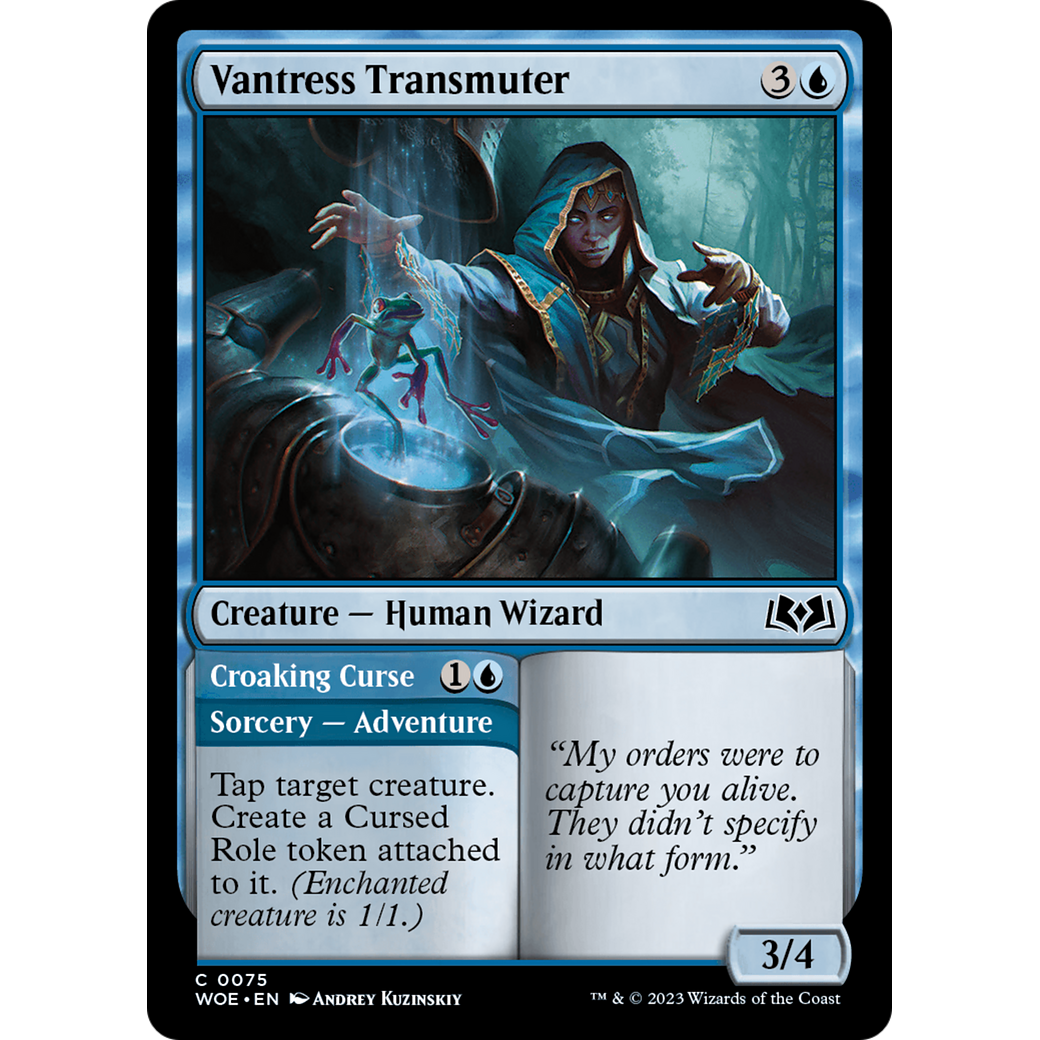 Vantress Transmuter // Croaking Curse (WOE-075) - Wilds of Eldraine