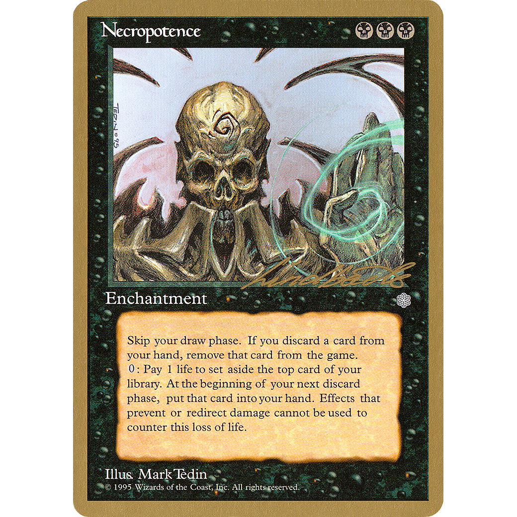 Necropotence - 1996 Leon Lindback (ICE) (WCD-) - Pro Tour Collector Set