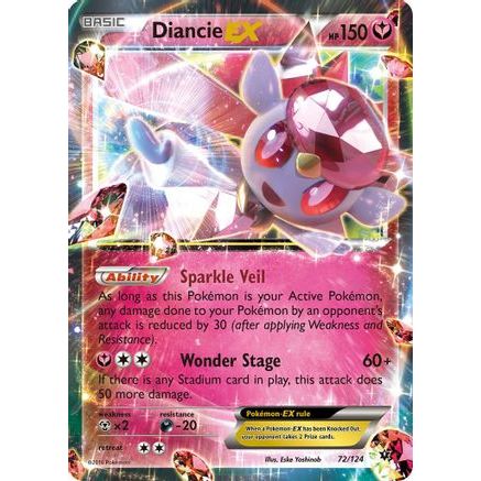 Diancie EX 72/124 - XY Fates Collide Holofoil