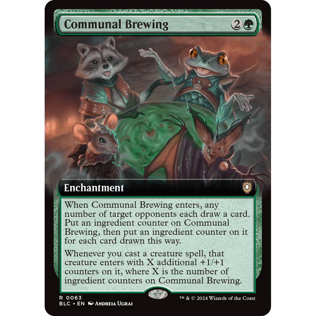Communal Brewing (BLC-063) - Bloomburrow Commander: (Extended Art)