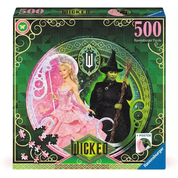 Wicked: A Story of Two Halves Round 500pc Puzzle (Pre-Order)