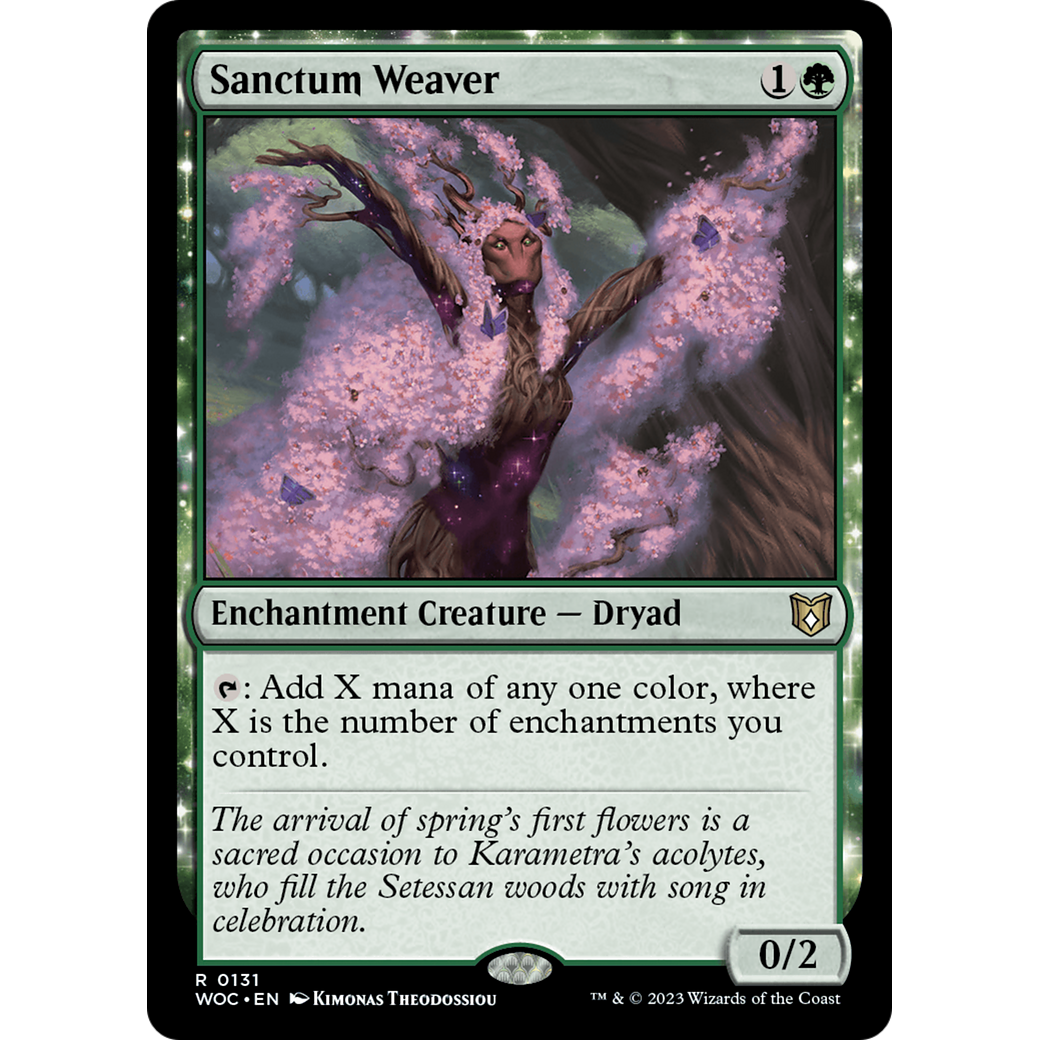 Sanctum Weaver (WOC-131) - Wilds of Eldraine Commander: (enchantment)