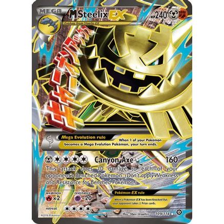 M Steelix EX (Full Art) 109/114 - XY Steam Siege Holofoil