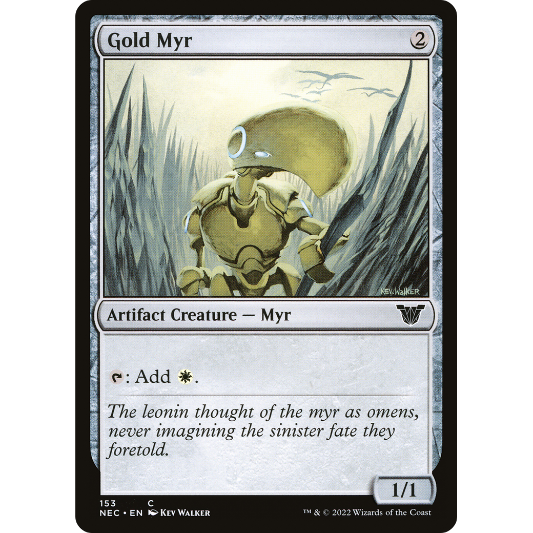 Gold Myr (NEC-153) - Neon Dynasty Commander