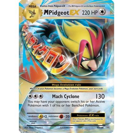 M Pidgeot EX 65/108 - XY Evolutions Holofoil