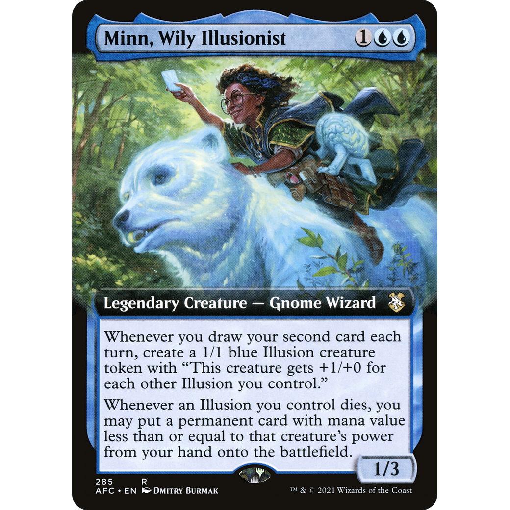 Minn, Wily Illusionist (AFC-285) - Forgotten Realms Commander: (Extended Art)