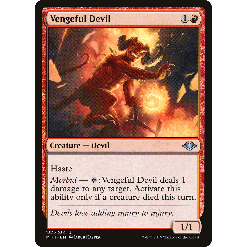 Vengeful Devil (MH1-152) - Modern Horizons Foil