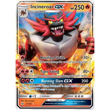 Incineroar GX 27/149 - SM Base Set Holofoil