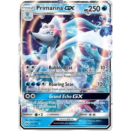 Primarina GX 42/149 - SM Base Set Holofoil