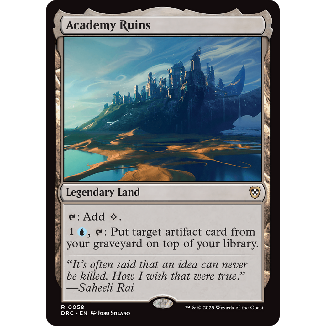 Academy Ruins (DRC-058) - Commander: Aetherdrift Foil